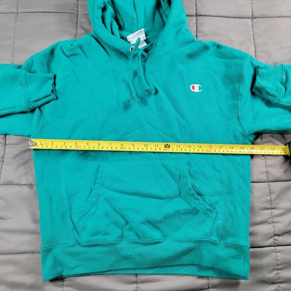 Champion Reverse Weave Womens Medium Green Pullover Sweater Long Sleeve Athletic - Picture 5 of 9